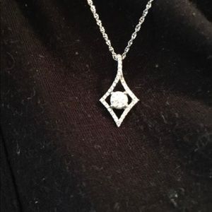 1/2 clear diamond necklace paid 2800 asking 400
